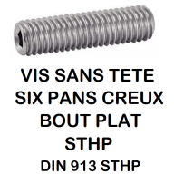VIS A SIX PANS CREUX  ( BTR / ALLEN )